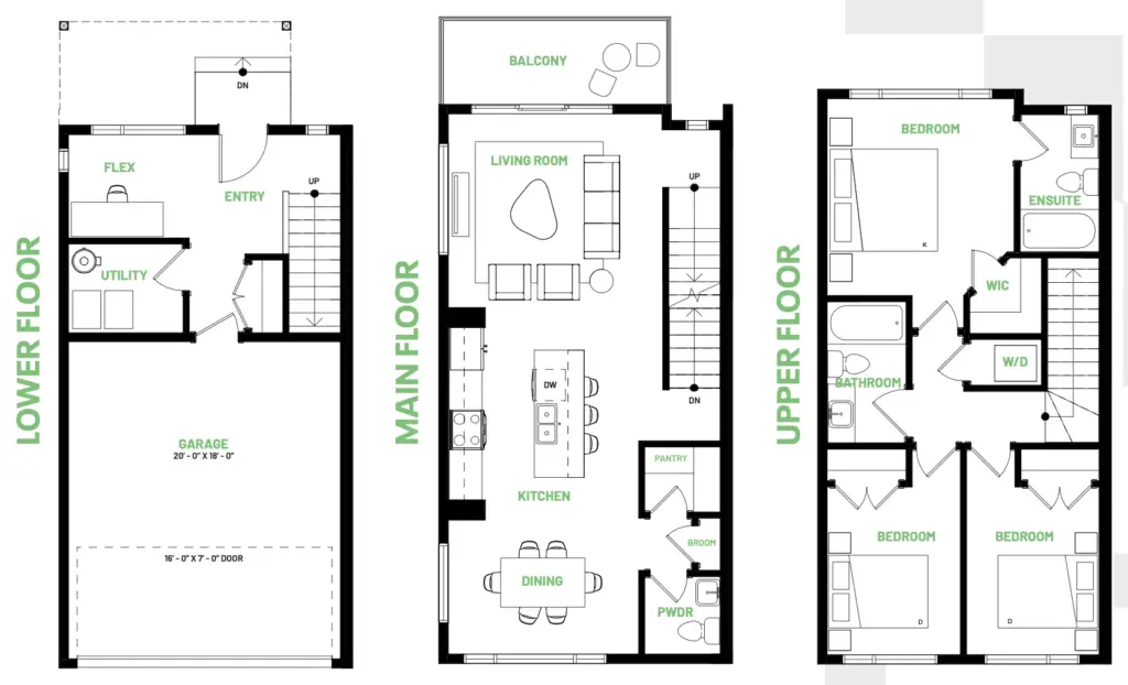 Ascend 1 floor plan — Stride Towns, Heritage Valley